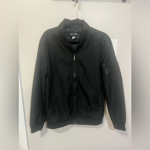 SANDBANK-  Slim Fit Lightweight Softshell Flight Bomber Jacket - Picture 4 of 8